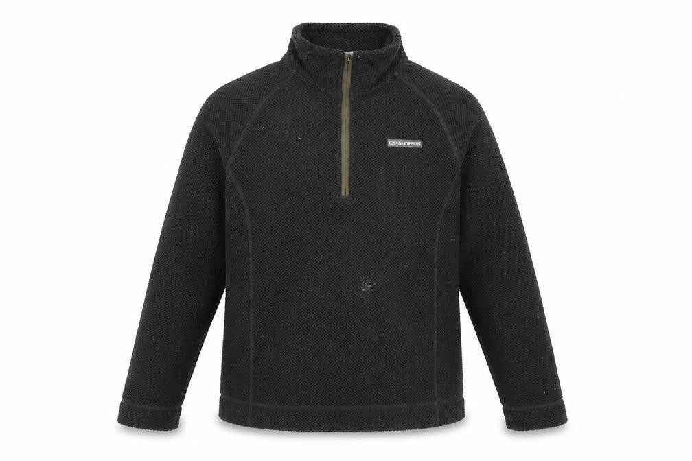 Mens UK Size M Craghoppers Black Henley Sweatshirt