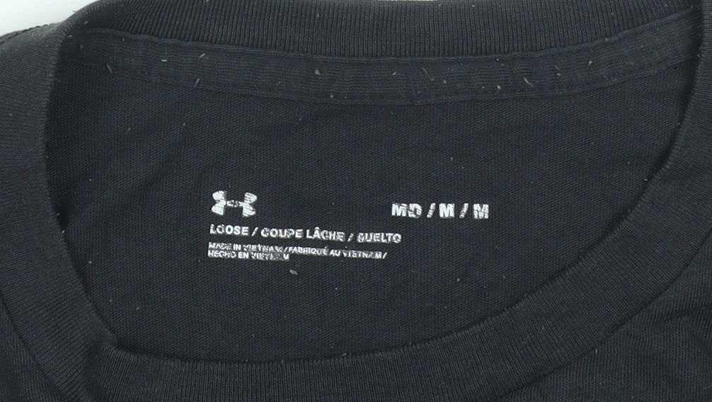 Under Armour Men's Black Graphic Logo Sports T-Shirt Size M