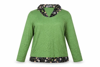 Jessica Graaf Women Green Collared Long Sleeve Pullover Jumper M
