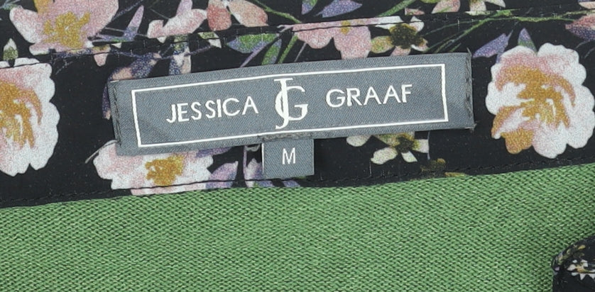 Jessica Graaf Women Green Collared Long Sleeve Pullover Jumper M
