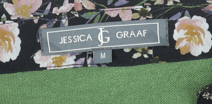Jessica Graaf Women Green Collared Long Sleeve Pullover Jumper M
