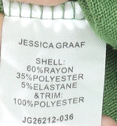 Jessica Graaf Women Green Collared Long Sleeve Pullover Jumper M