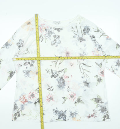 Apricot Women’s Multicoloured Floral 3/4 Sleeve Jersey T-Shirt Size S