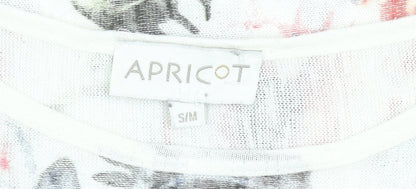 Apricot Women’s Multicoloured Floral 3/4 Sleeve Jersey T-Shirt Size S