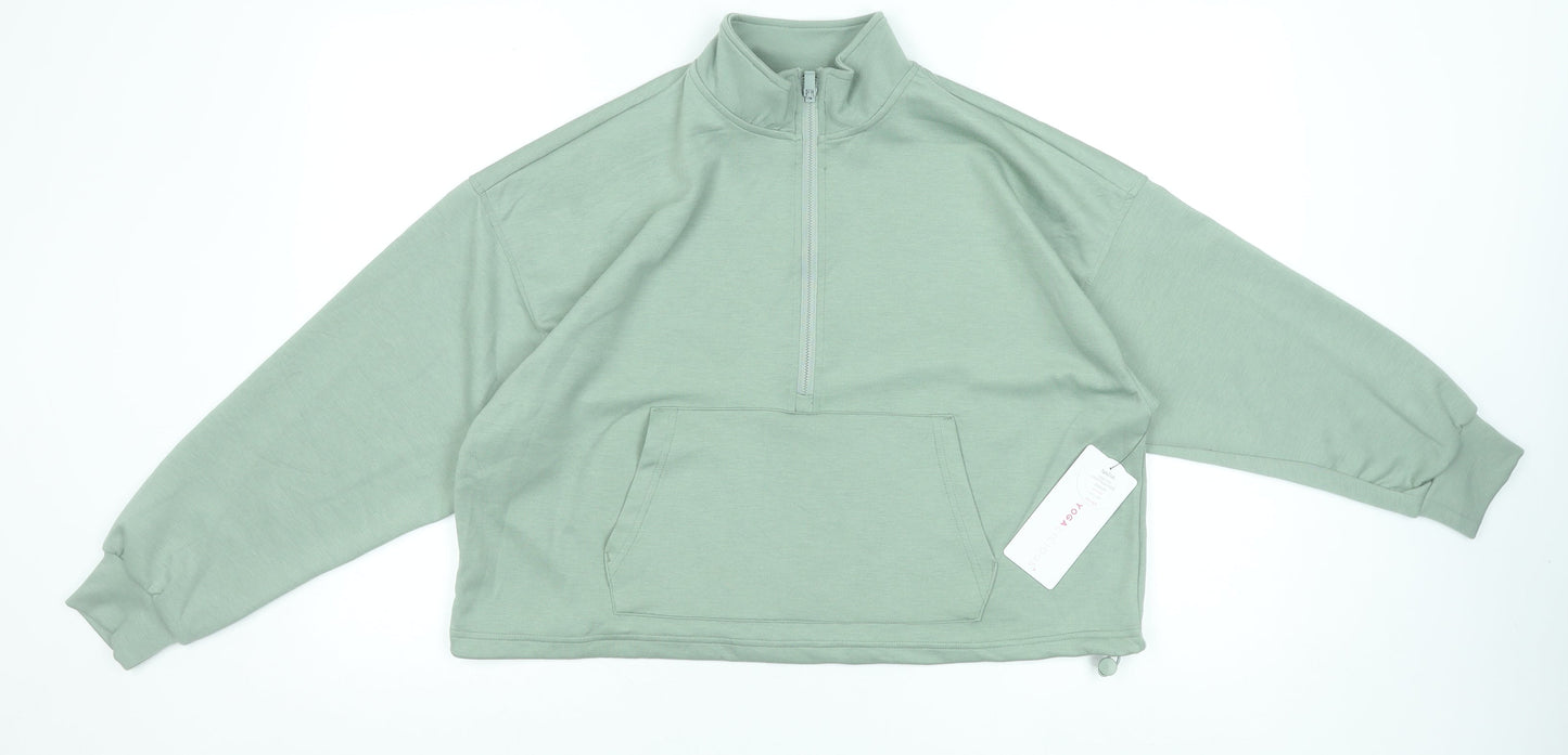 Womens UK Size M Yogalicious Green Pullover Sweatshirt
