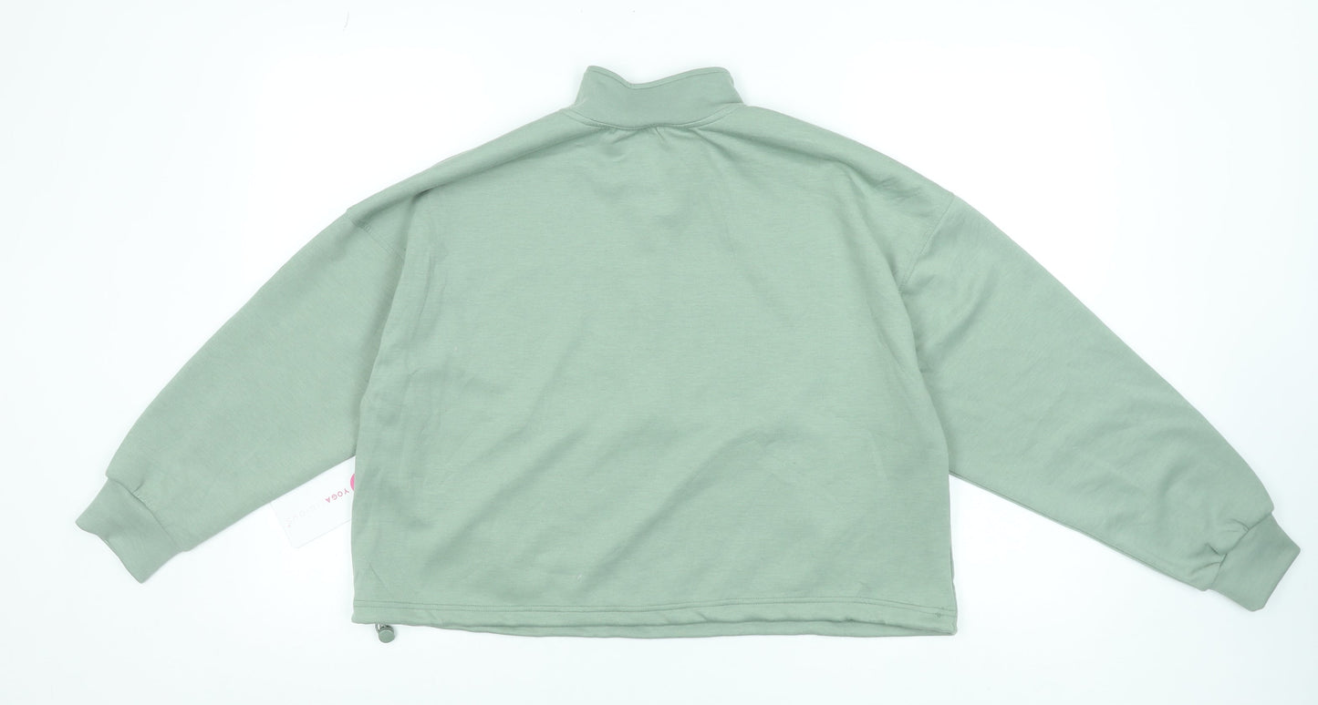 Womens UK Size M Yogalicious Green Pullover Sweatshirt