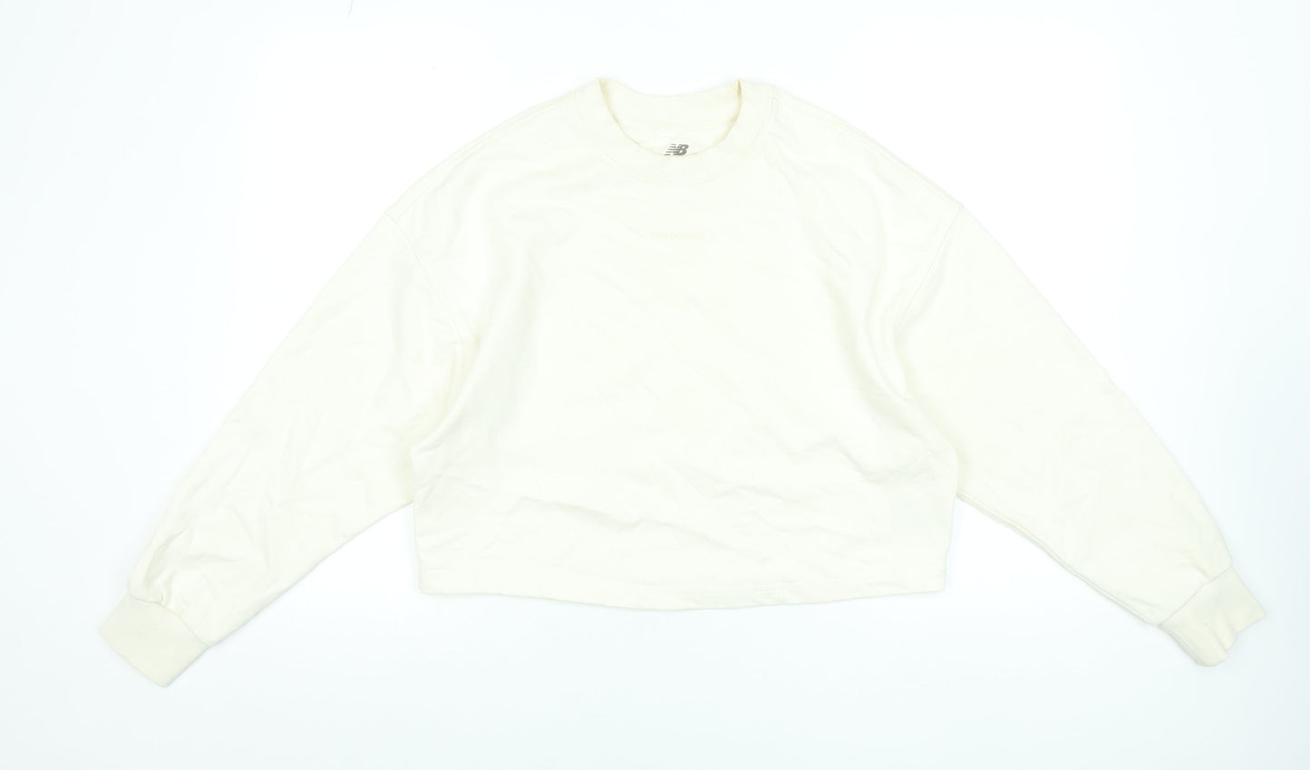 Womens UK Size M New Balance Ivory Pullover Sweatshirt