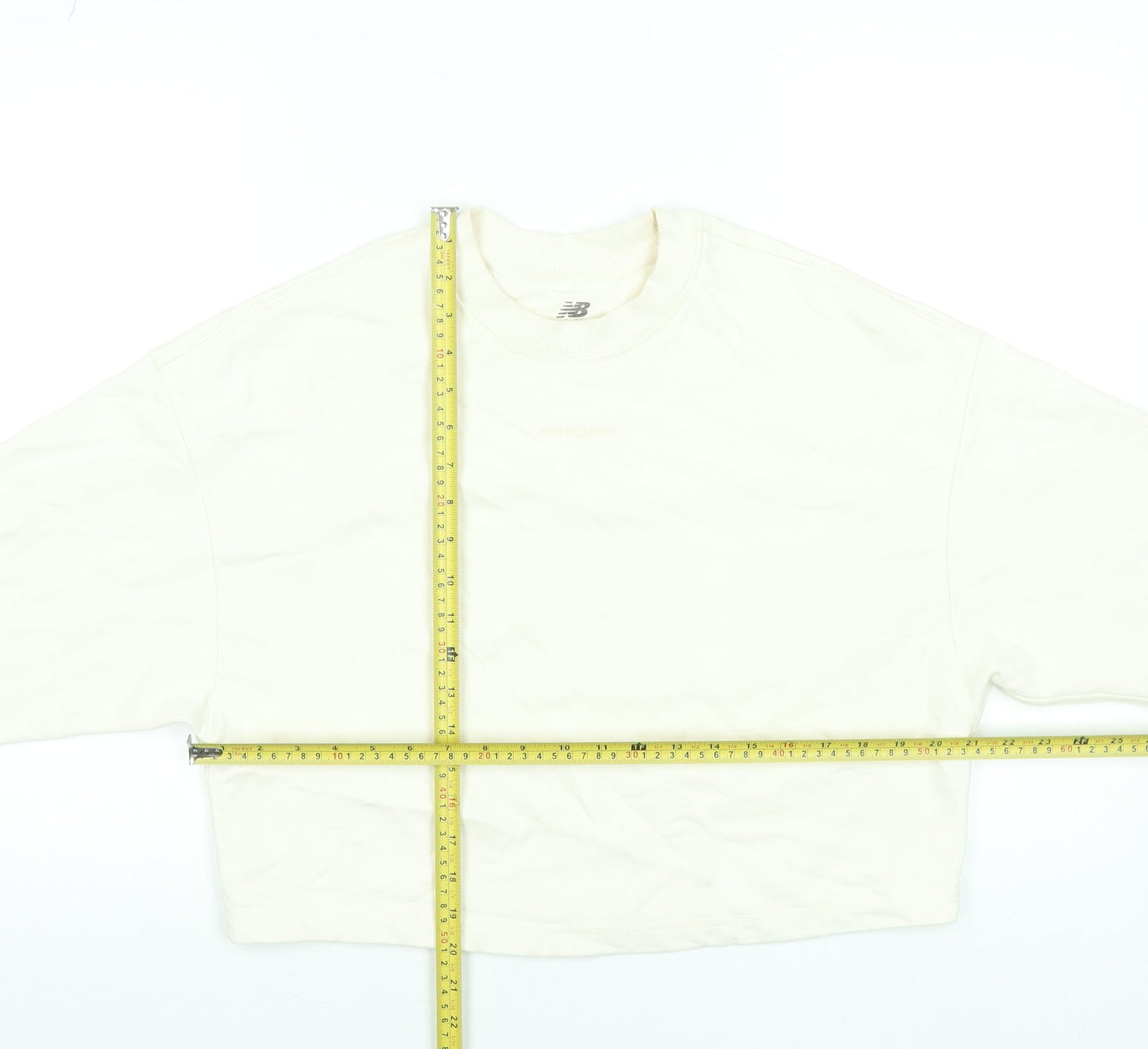 Womens UK Size M New Balance Ivory Pullover Sweatshirt