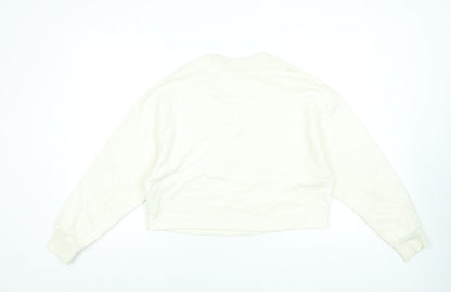 Womens UK Size M New Balance Ivory Pullover Sweatshirt