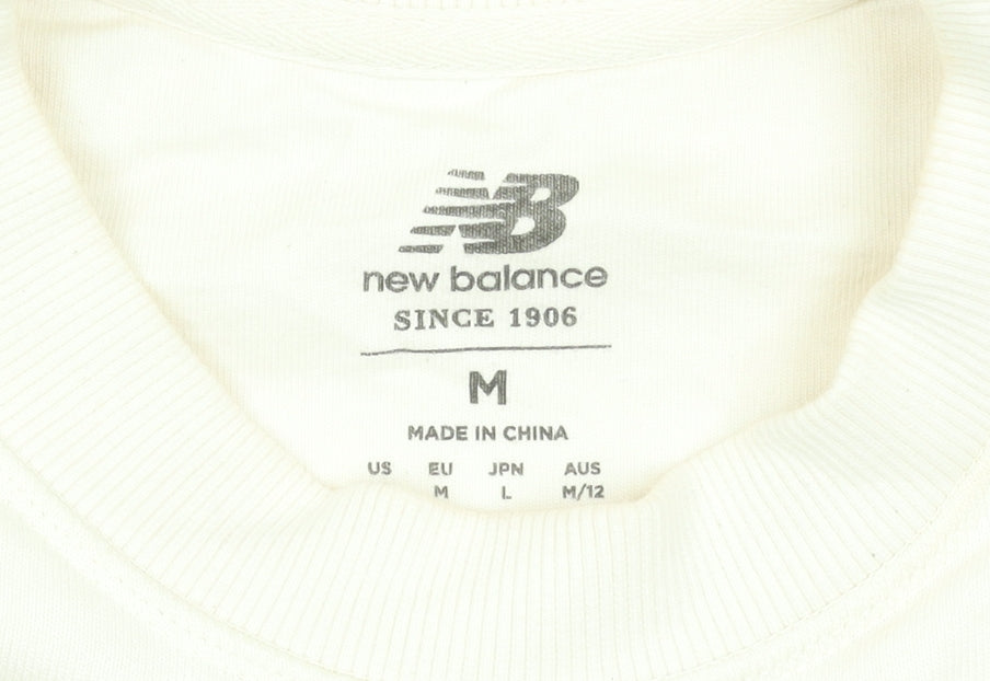 Womens UK Size M New Balance Ivory Pullover Sweatshirt