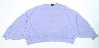 Nike Women’s Lilac Oversized Crew Neck Sweatshirt XXL Cotton Blend