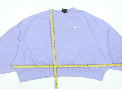 Nike Women’s Lilac Oversized Crew Neck Sweatshirt XXL Cotton Blend