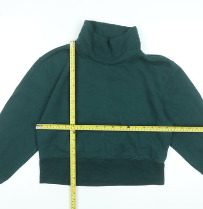 Abercrombie & Fitch Women's Green Roll Neck Pullover Sweatshirt Size S