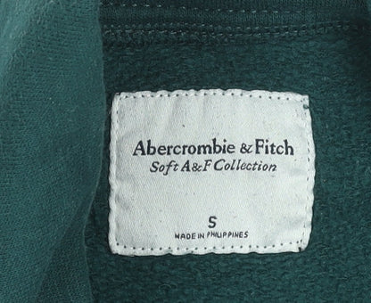 Abercrombie & Fitch Women's Green Roll Neck Pullover Sweatshirt Size S