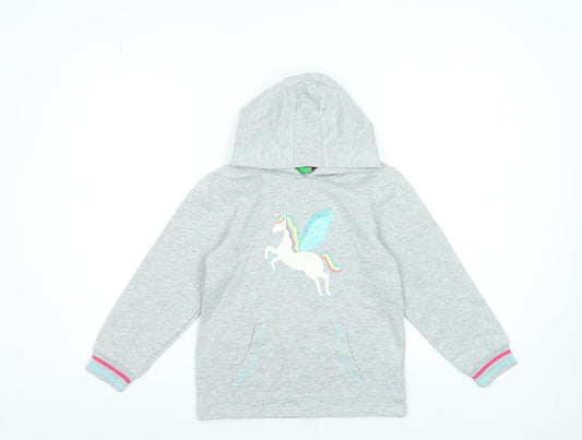Mountain Warehouse Girls Grey Unicorn Pullover Hoodie 9-10 Years