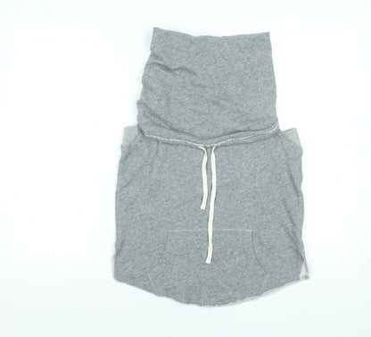 Abercrombie & Fitch Womens Grey Sleeveless Hoodie Medium Cotton Blend