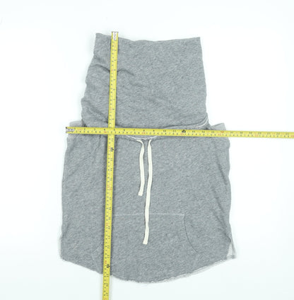 Abercrombie & Fitch Womens Grey Sleeveless Hoodie Medium Cotton Blend