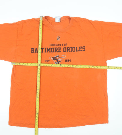 Real Street Men’s Orange Baltimore Orioles XL Cotton Graphic T-Shirt