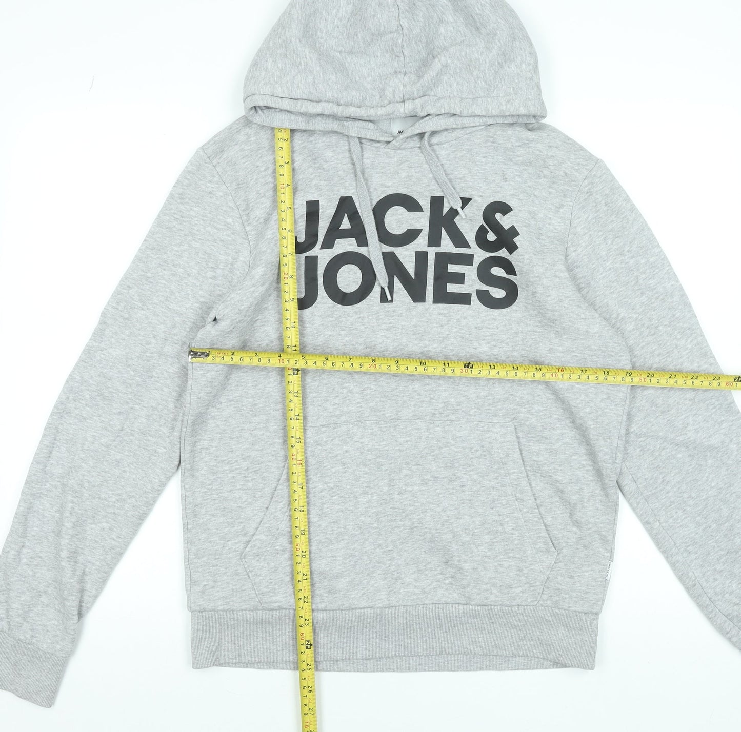Mens UK Size S JACK & JONES Grey Pullover Hoodie