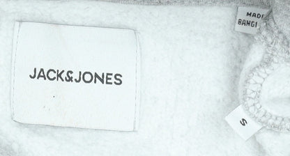 Mens UK Size S JACK & JONES Grey Pullover Hoodie