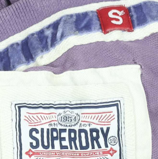 Superdry Men's Purple Cotton Short Sleeve Polo Shirt Size S