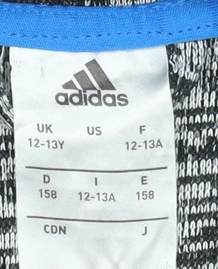 Adidas Boys Black Full Zip Messi Hoodie 12-13 Years Sportswear Top