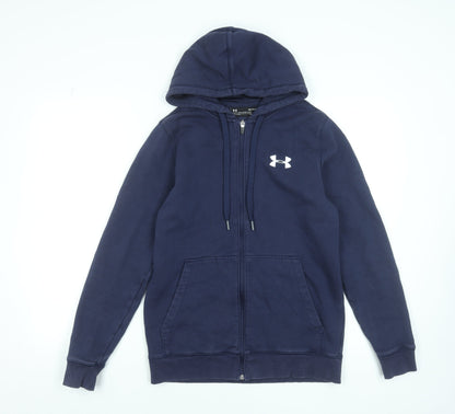 Under Armour Men's Blue Full Zip Hoodie Size S Fitted ColdGear