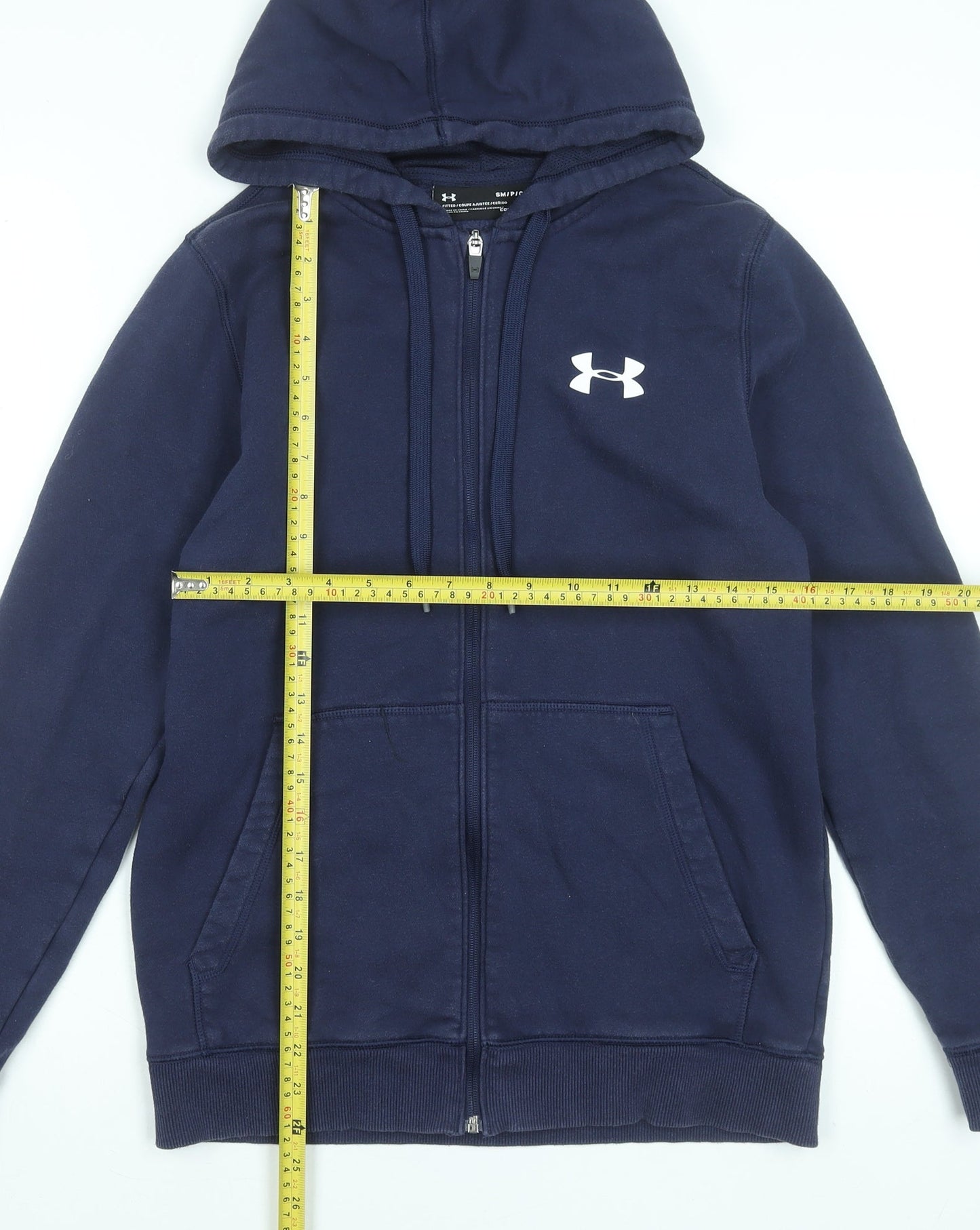 Under Armour Men's Blue Full Zip Hoodie Size S Fitted ColdGear