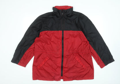 Marks and Spencer Women's Red Windbreaker Jacket Size 16