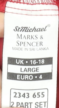 Marks and Spencer Women's Red Windbreaker Jacket Size 16
