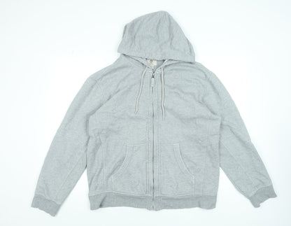 Timberland Men's Grey Full Zip Hoodie XL Regular Fit