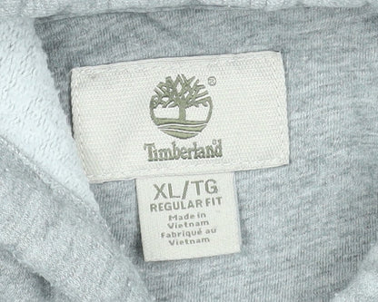 Timberland Men's Grey Full Zip Hoodie XL Regular Fit