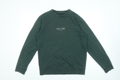 Cotton On Men’s Green New York Logo Pullover Sweatshirt L