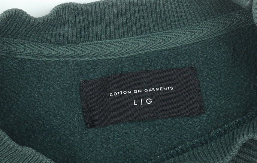Cotton On Men’s Green New York Logo Pullover Sweatshirt L