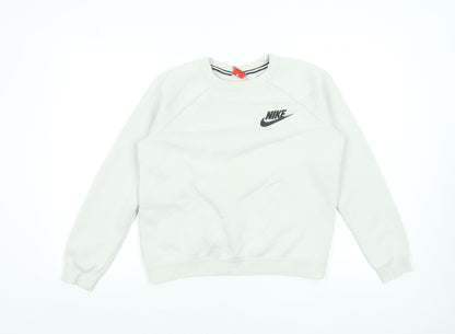 Nike Womens Beige Crew Neck Pullover Sweatshirt S