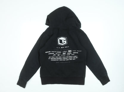 Landstreff Stavanger Men's Black Pullover Hoodie Size S Music Festival Graphic