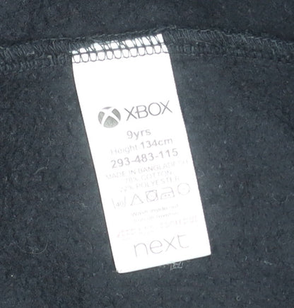Next Boys Black Xbox Hooded Fleece One Piece Pyjamas 9 Years