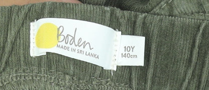 Boden Girls Green Corduroy Jegging Trousers 10 Years Elastic Waist