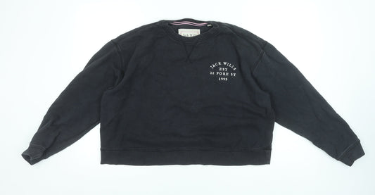 Womens UK Size 12 Jack Wills Black Pullover Sweatshirt