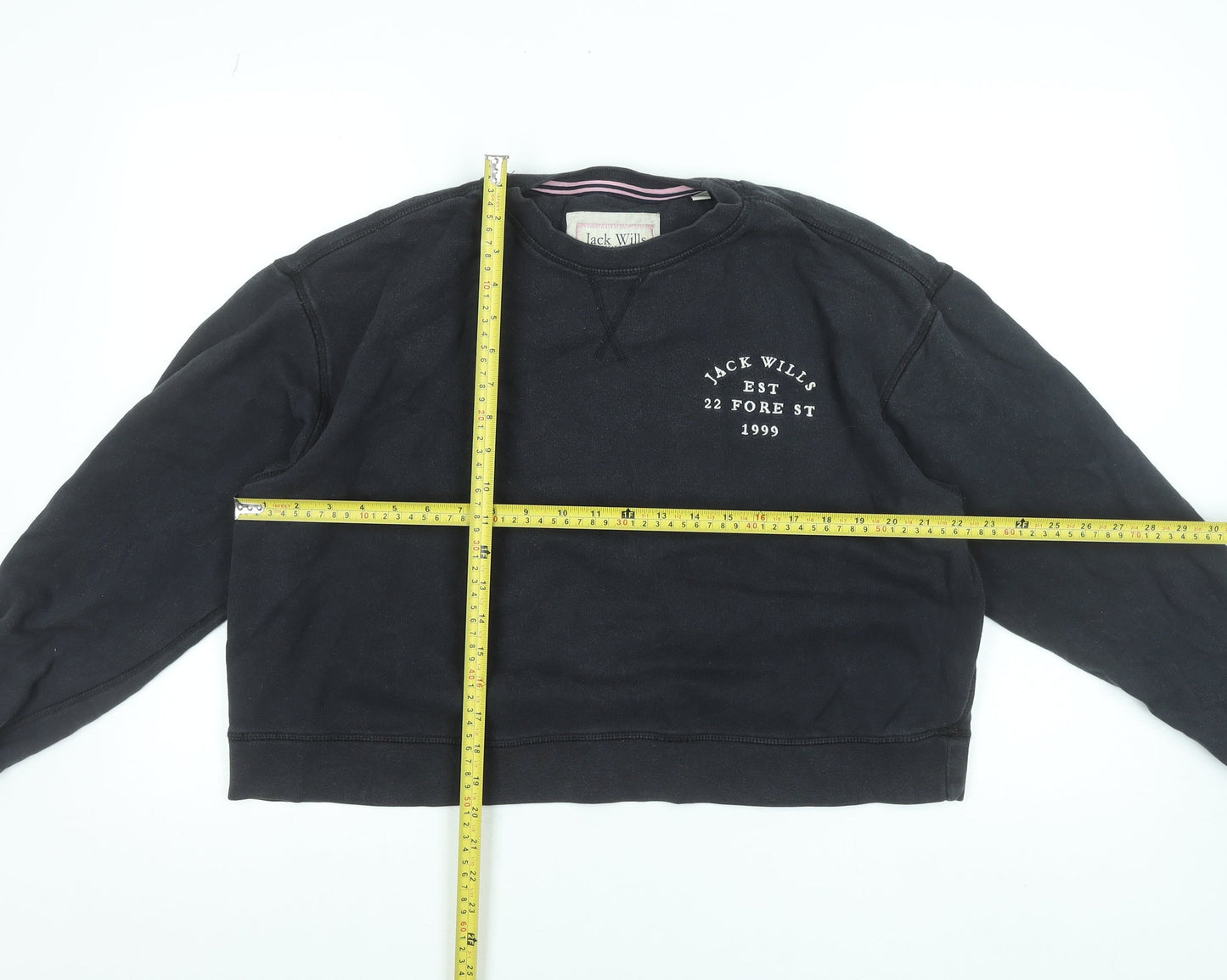 Womens UK Size 12 Jack Wills Black Pullover Sweatshirt
