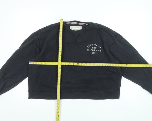 Womens UK Size 12 Jack Wills Black Pullover Sweatshirt