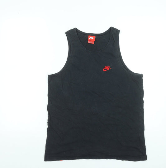 Nike Men's Black Sleeveless Cotton Tank Top Medium