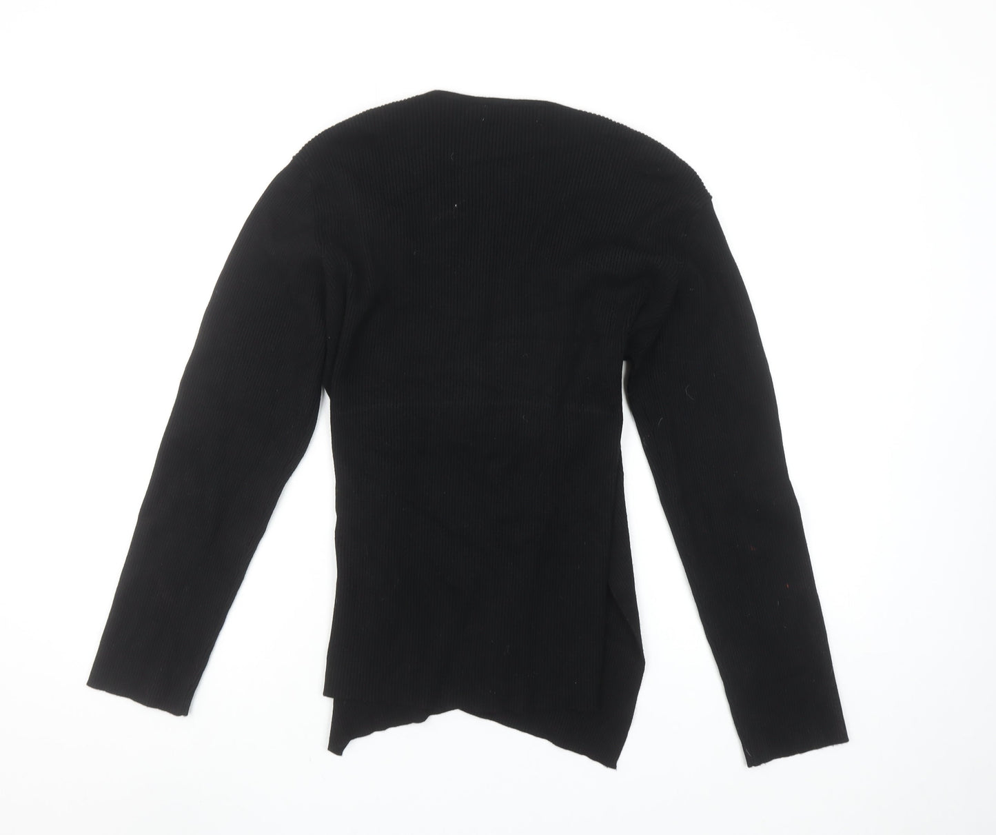 M&Co Women's Black 2XL Wrap V-Neck Long Sleeve Knit Jumper