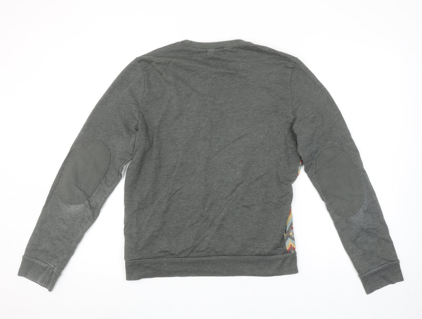 Topman Men’s Grey Aztec Pattern Crew Neck Sweatshirt Size S