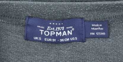 Topman Men’s Grey Aztec Pattern Crew Neck Sweatshirt Size S