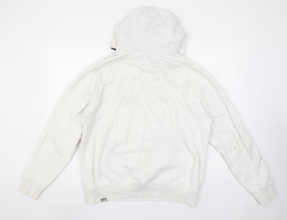 The North Face Men's White Hoodie L Pullover Cotton Logo Outdoor