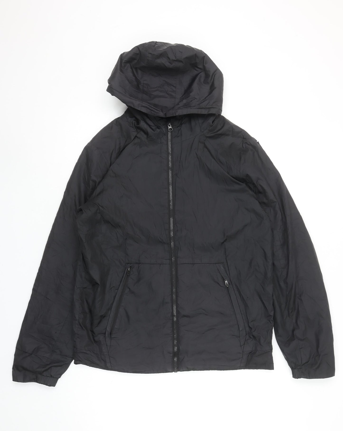 Jordan Boys Black Hooded Windbreaker Jacket XL 13-15 Years Full Zip