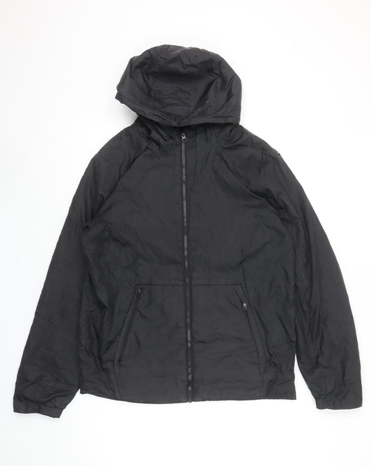 Jordan Boys Black Hooded Windbreaker Jacket XL 13-15 Years Full Zip