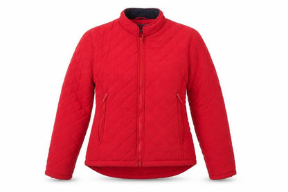 Sherwood Forest Women's Red Quilted Jacket Size 10 Lined Zip Pockets
