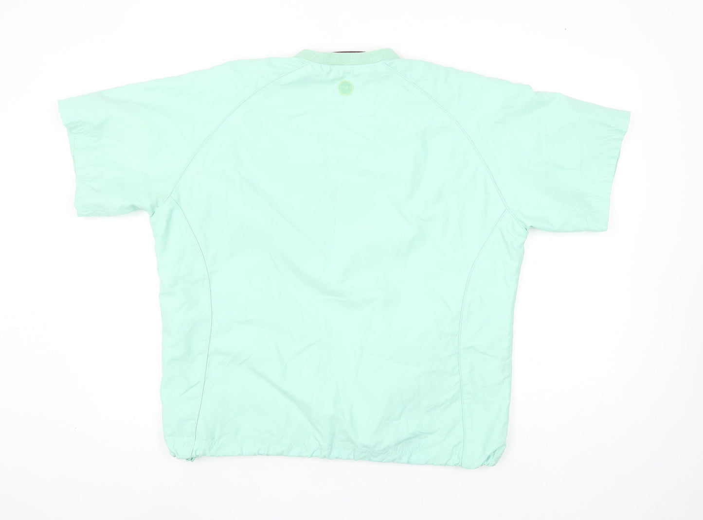 Glenmuir Mens Green Golf V-Neck Short Sleeve Pullover Top Size M